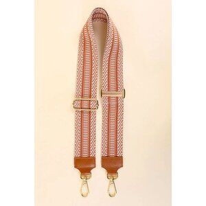 Wide Shoulder Strap Adjustable Replacement Belt Crossbody Brown & White